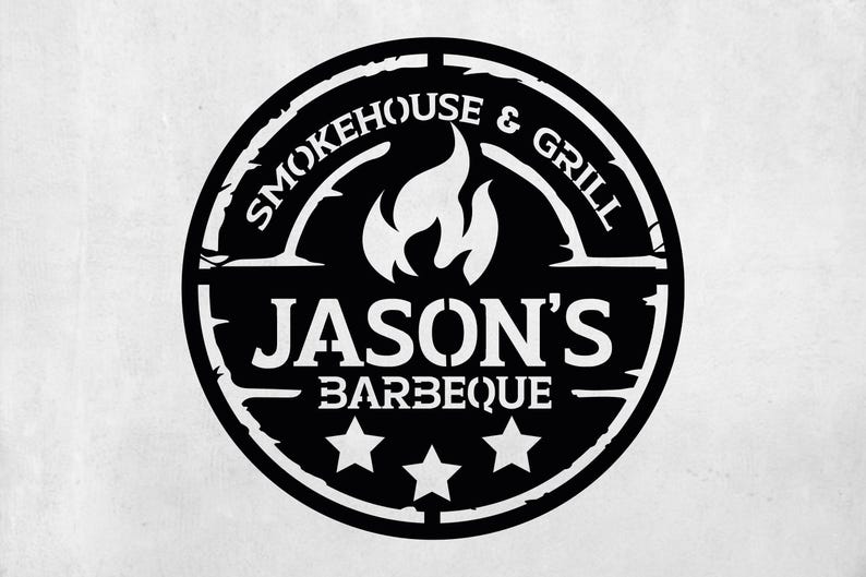 Cartello da parete per barbecue in metallo personalizzato, cartello per barbecue personalizzato, cartello per barbecue per esterni, cartello per barbecue di grandi dimensioni, regalo personalizzato, decorazione da parete per barbecue immagine 2