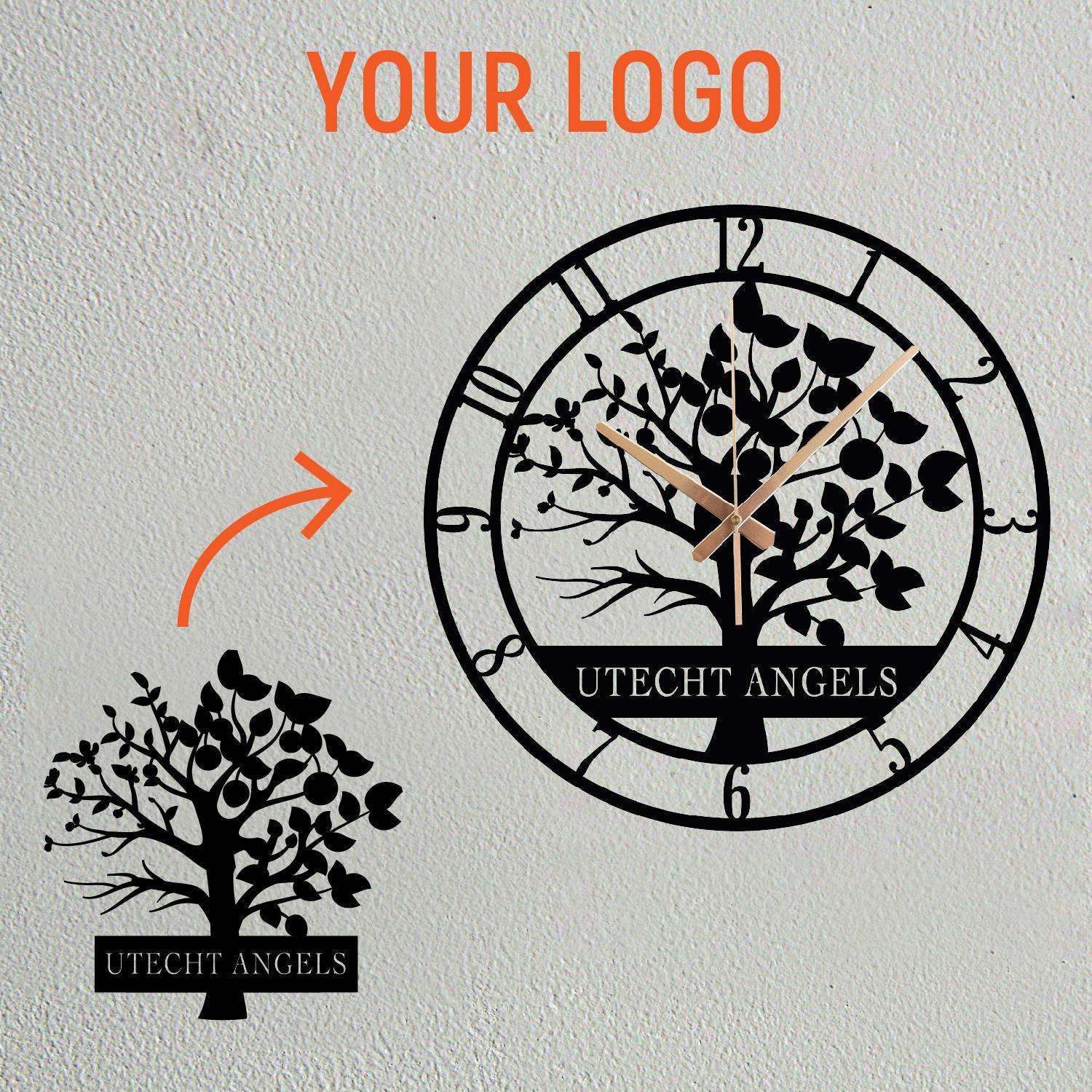 Custom Metal Wall Clock With Your Logo, Customized Clock Design for ...
