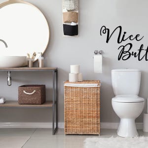 Nice Butt Metal Wall Sign, Bathroom Wall Sign, Home Toilet Wall Decor, Funny Bathroom Sign, Gift for Her, Bathroom Wall Art, Nice Butt Art image 1