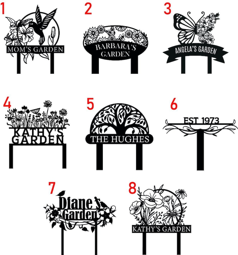 Custom Metal Garden Stake, Garden Marker, Every Garden Metal Stake, Personalized Gift, Gardener Name Sign, Mom Garden Sign, Outdoor Yard Art image 2