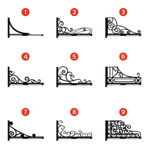 Uchwyt do zawieszania szyldów metalowych do 24 cali. Stalowy uchwyt do zawieszania na zewnątrz, metalowy wieszak w stylu kutego żelaza. Wieszak na szyldy firmowe do użytku zewnętrznego.