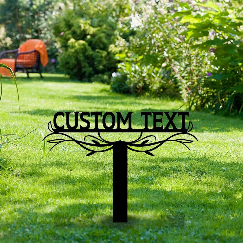 Custom Metal Garden Stake, Garden Marker, Every Garden Metal Stake, Personalized Gift, Gardener Name Sign, Mom Garden Sign, Outdoor Yard Art Design 6