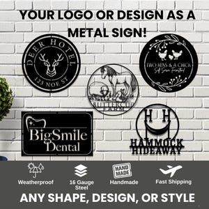 Letrero metálico personalizado, letrero con texto personalizado, decoración con logotipo, letrero con logotipo personalizado, letrero metálico con diseño personalizado, regalo empresarial personalizado
