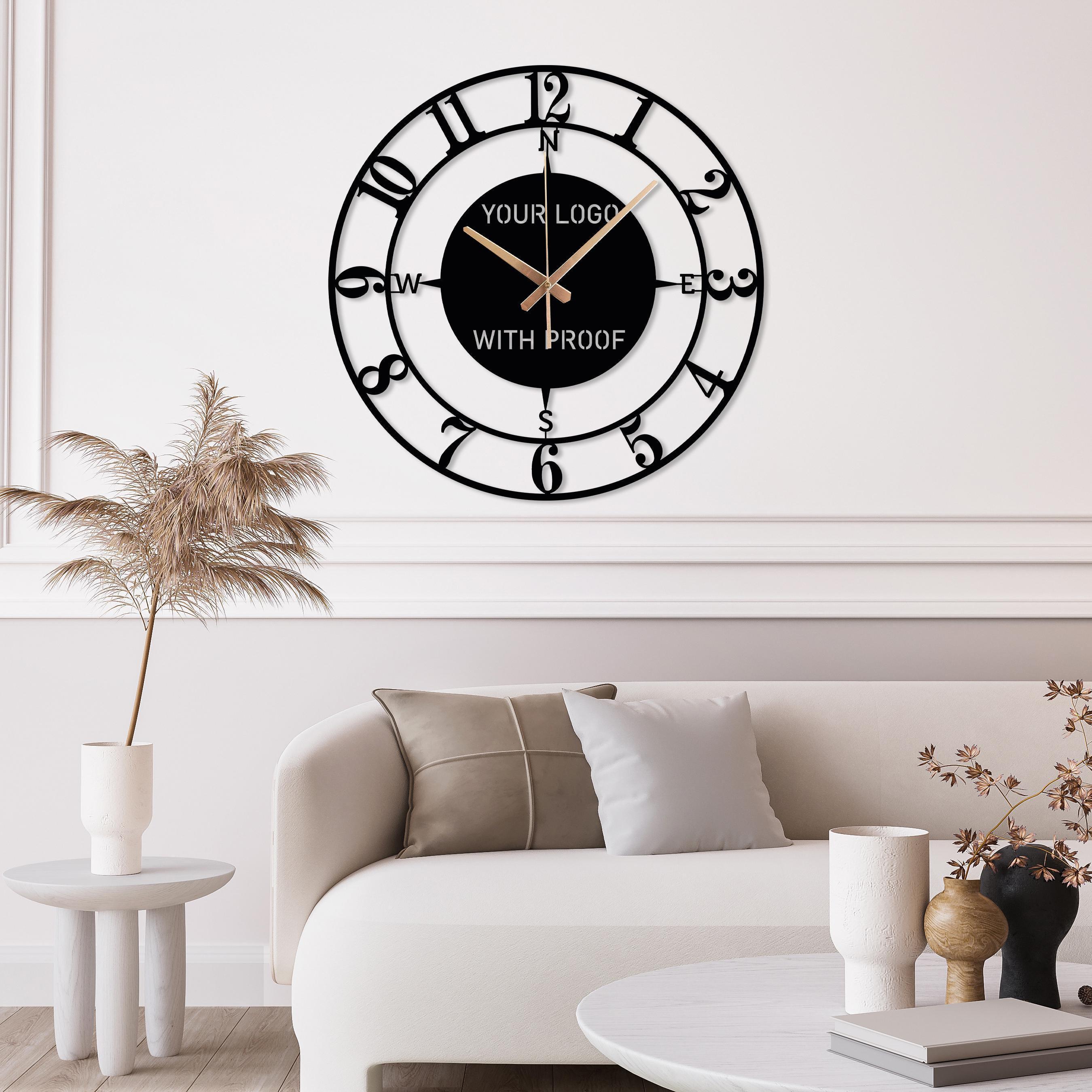 Custom Metal Wall Clock With Your Logo, Customized Clock Design for ...