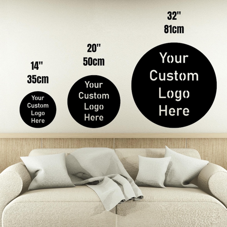 Metalen bord op maat, bord met aangepaste tekst hier, decor van je logo hier, bord gepersonaliseerd logo, metalen bord op maat ontwerp, aangepaste relatiegeschenk afbeelding 7
