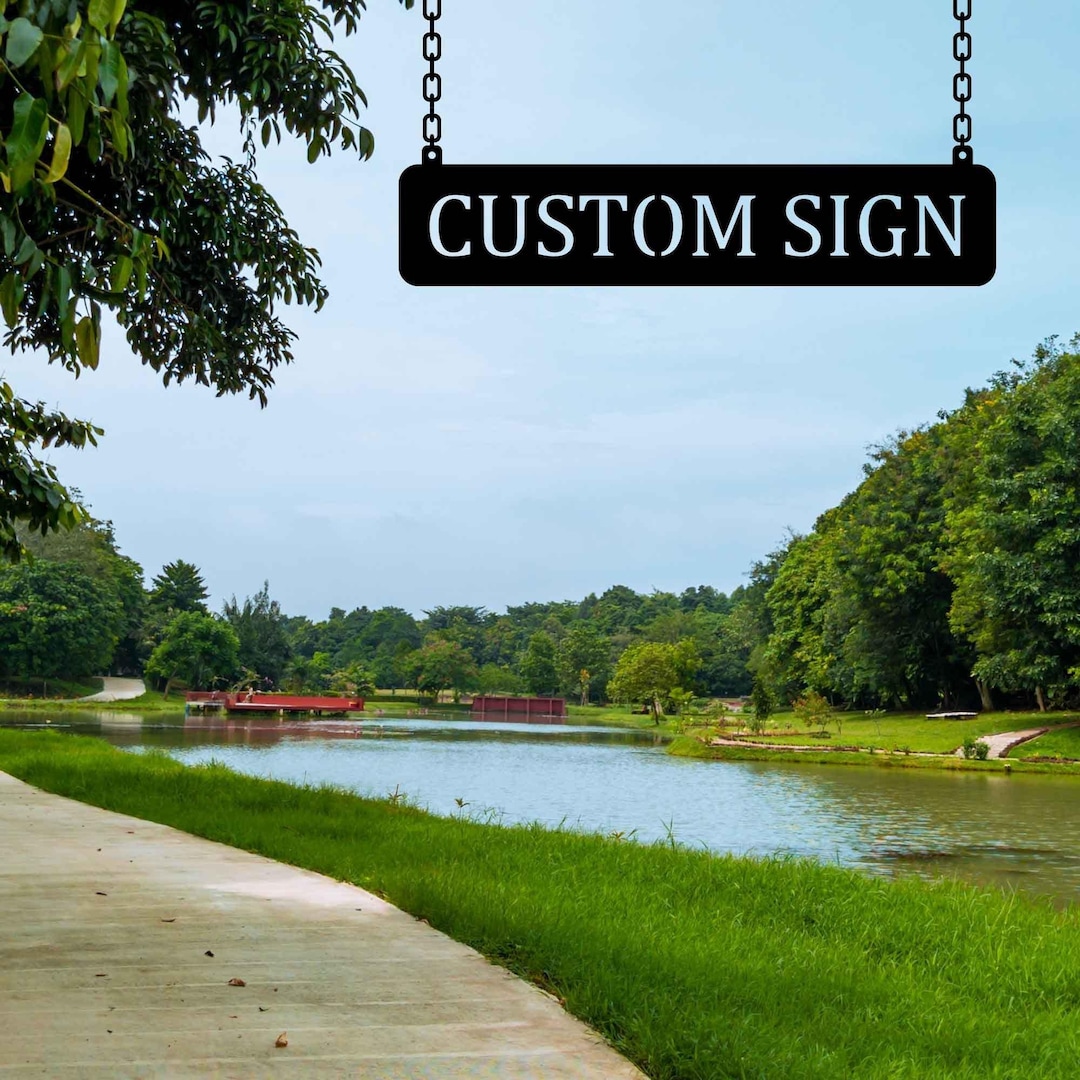 Custom Design Metal Wall Entrance Sign, Personalized Ranch Gate Metal ...