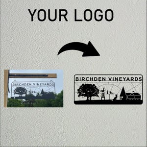 Metalen bord op maat, bord met aangepaste tekst hier, decor van je logo hier, bord gepersonaliseerd logo, metalen bord op maat ontwerp, aangepaste relatiegeschenk afbeelding 9