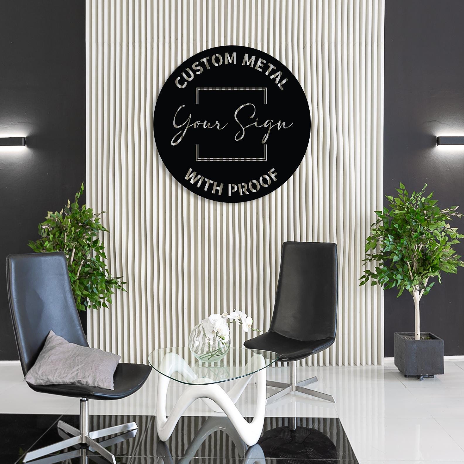 Large Business Sign Examples Custom Metal Sign With Your Logo, Large Business Sign, Personalized ...