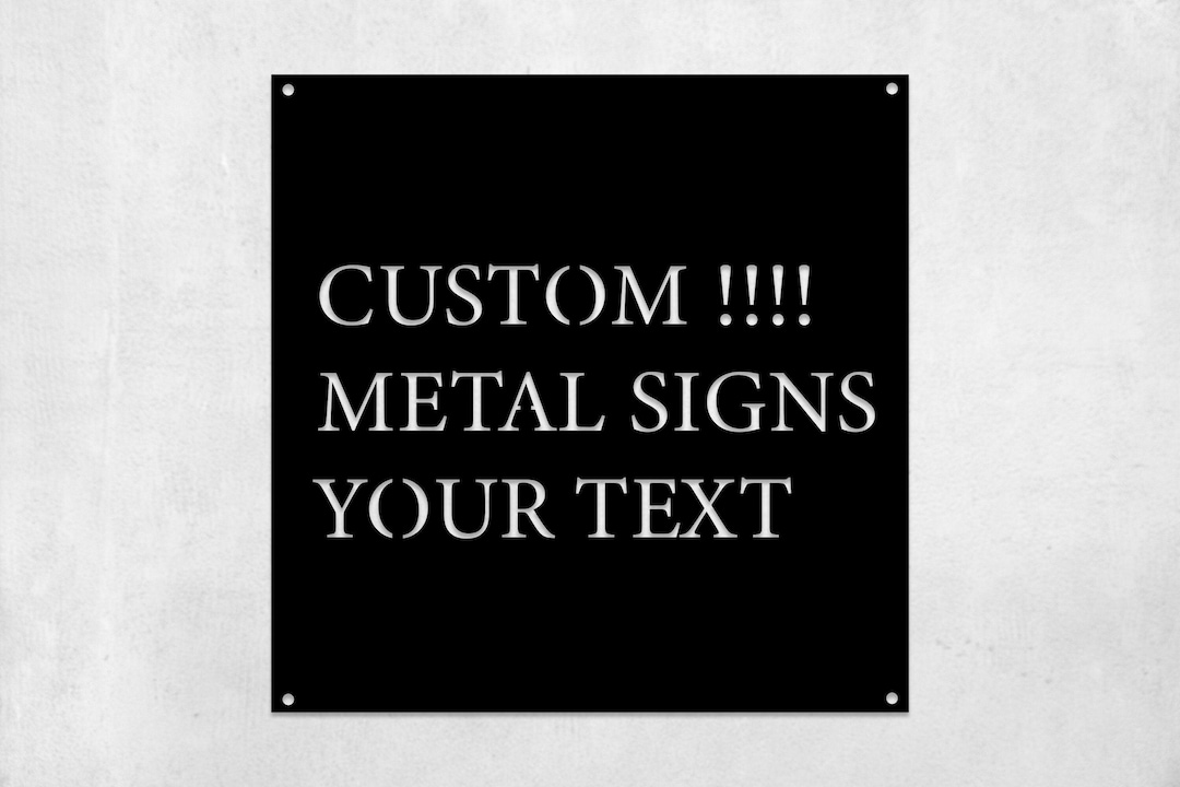 Custom Metal Sign, Personalized Your Text, Custom Words Sign ...