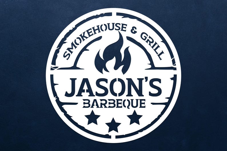 Cartello da parete per barbecue in metallo personalizzato, cartello per barbecue personalizzato, cartello per barbecue per esterni, cartello per barbecue di grandi dimensioni, regalo personalizzato, decorazione da parete per barbecue White
