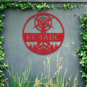 Amateur radio wall sign for club room decor