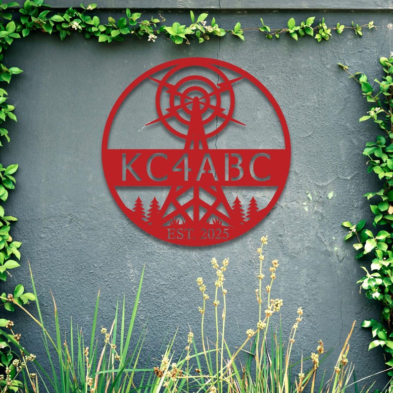 Amateur radio wall sign for club room decor