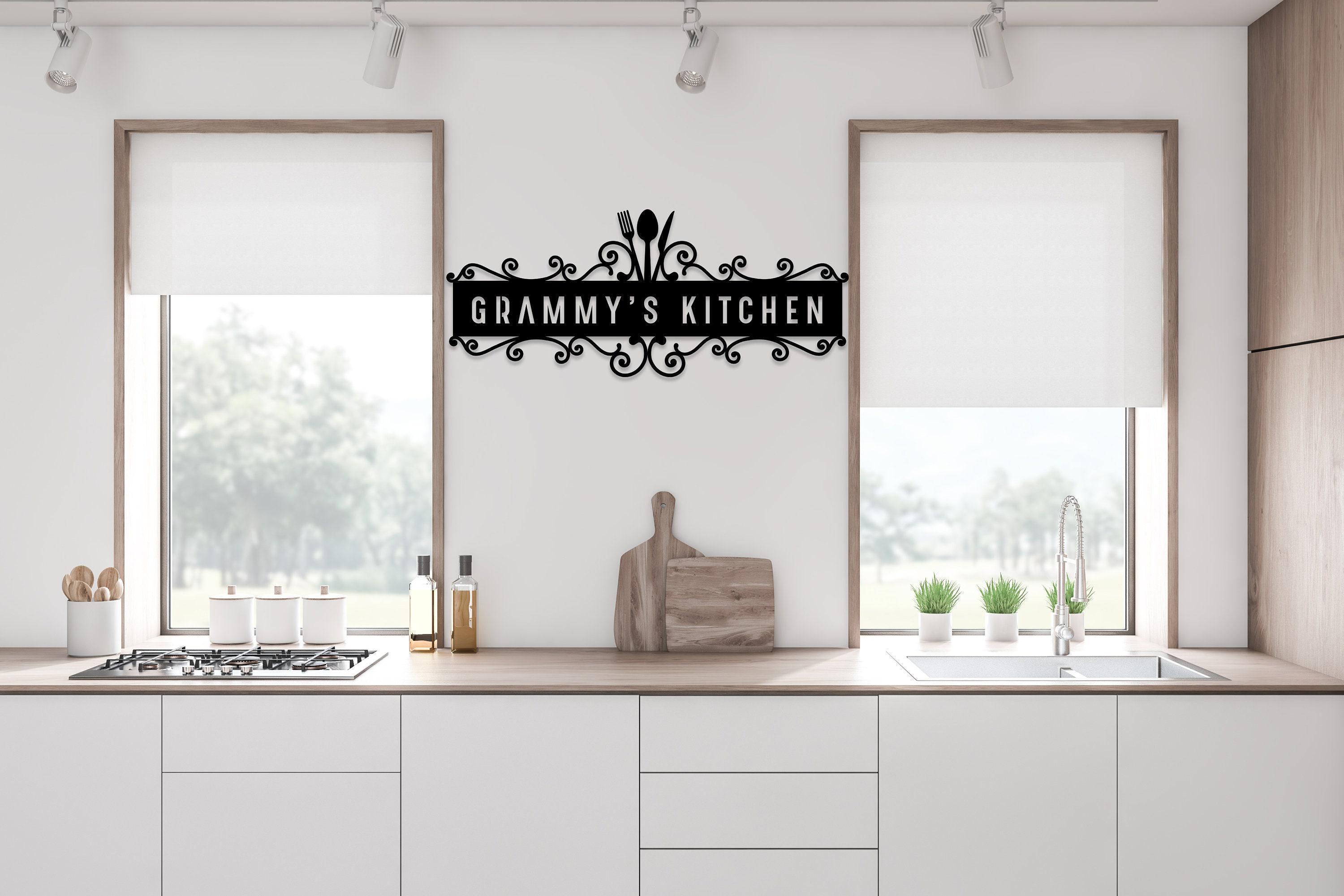 Custom Kitchen Metal Name Sign, Kitchen Wall Decor, Personalized ...