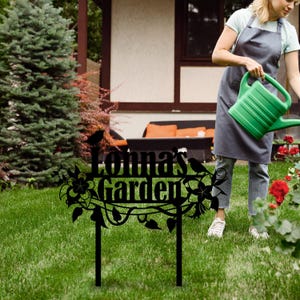 Custom Metal Garden Stake, Garden Marker, Every Garden Metal Stake, Personalized Gift, Gardener Name Sign, Mom Garden Sign, Outdoor Yard Art Design 7