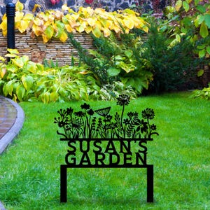 Custom Metal Garden Stake, Garden Marker, Every Garden Metal Stake, Personalized Gift, Gardener Name Sign, Mom Garden Sign, Outdoor Yard Art Design 4