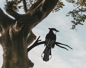 Cardinal Bird Metal Tree Stake, Cardinal on a Branch Garden Art, Outdoor Metal Accent Piece, Yard Art, Patio Decor, Bird Lovers Gift, Nature