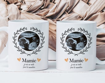 Grandma Mug I'm On The Way - Future Grandmother - Ceramic Mug - Gift Idea Ultrasound Pregnancy Announcement Baby Birth