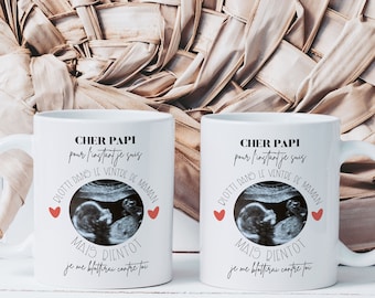 Dear Grandpa Mug - Future Grandfather - Ceramic Mug - Gift Idea Ultrasound Pregnancy Announcement Baby Birth