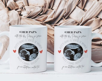 Dear Dad Mug - Future Dads - Ceramic Mug - Original Gift Idea for Father's Day Ultrasound Pregnancy Birth Baby