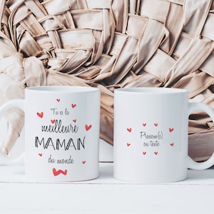 Mug The Best Mom in the World - Ceramic Mug to Offer - Original Gift Idea - Customizable First Name