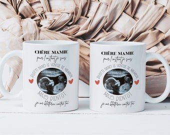 Mug Cup Dear Grandma - Future Grandmother - Ceramic Mug - Gift Idea Grandmother's Day Ultrasound Pregnancy Birth Baby