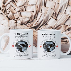 Kära mormor mugg - Blivande mormor - Keramisk mugg - Presentidé för morföräldrarnas dag, ultraljud, graviditet, förlossning, bebis