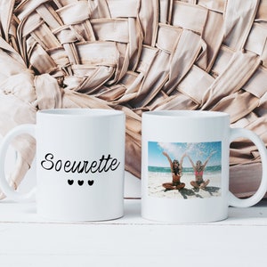 Customizable Sister Photo Mug - Personalized Ceramic Mug - Original Gift Idea for Women - Sisters Brothers