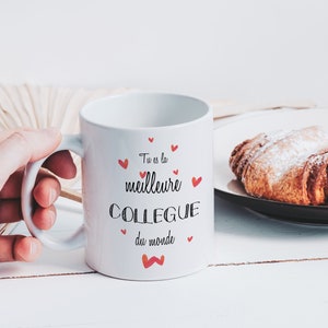 Mug The Best Colleague in the World Ceramic Mug to Offer Original Gift Idea Customizable First Name image 4