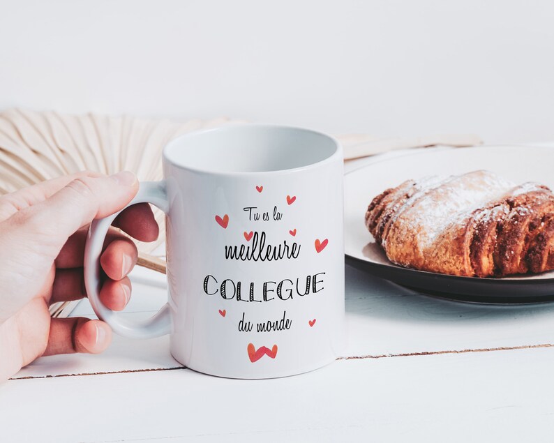 Mug The Best Colleague in the World Ceramic Mug to Offer Original Gift Idea Customizable First Name image 4