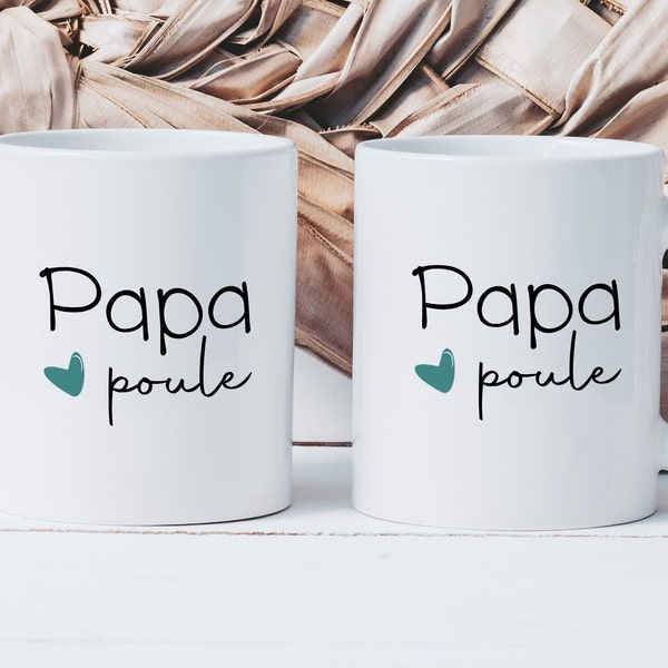 Mug Papa Poule - Tasse en Céramique - Idée Cadeau Fête des Pères - Magique - Surprise