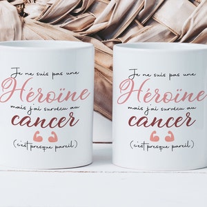 Cancer Heroine Mug - Personalized Ceramic Mug - Strong Woman Breast Cancer Gift Idea