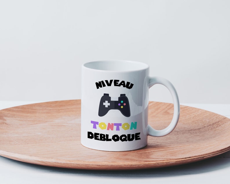 Mug Niveau Tonton Débloqué Tasse en Céramique Idée Cadeau Annonce de Grossesse Naissance Gamer Geek Jeux Vidéos Oncle image 4