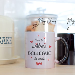 Mug The Best Colleague in the World Ceramic Mug to Offer Original Gift Idea Customizable First Name Mug Magique