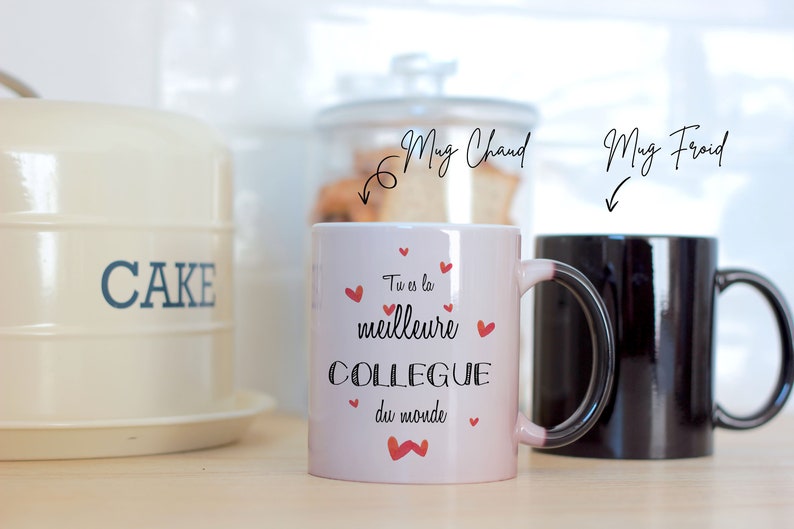 Mug The Best Colleague in the World Ceramic Mug to Offer Original Gift Idea Customizable First Name Mug Magique