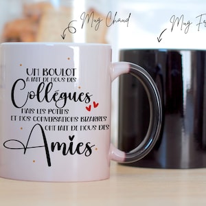 Mug Collègues Amies Tasse en Céramique Amitié Idée Cadeau Originale une Collègue Formidable Anniversaire Noël Cœur Amie image 5