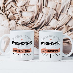 Cute Nurse Mug - Personalized Ceramic Mug - Original Gift Idea For Women - Nurses Profession Care Hospital Colleague
