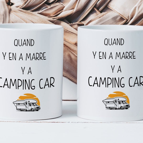 Mug Camping Car - Tasse en Céramique Personnalisée - Idée Cadeau Campeur Camping Caravane