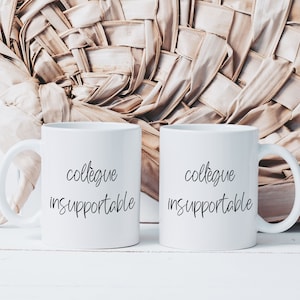 Unbearable Colleague Mug - Personalized Ceramic Mug - Original Gift Idea Woman Man - Colleagues Friend Girlfriend Boring Relou