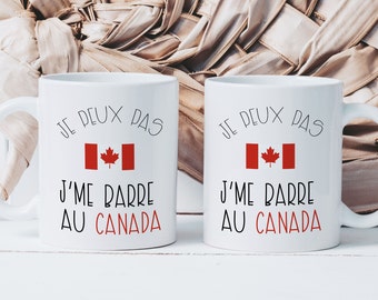 Mug Je Peux Pas J'me Barre Au Canada - Ceramic Mug - Original Gift Idea - Birthday Christmas Quebec - Canadian Expat Holiday Travel