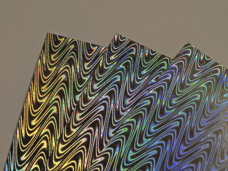 Wavelight Paper Raywave Refractor Holographic Foil Paper: Raywave Parallel Pattern ...