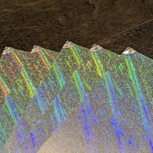 Prism Rush "Scratch and Dent" övningsblad holografiskt foliepapper (5 ark): 25x33 cm