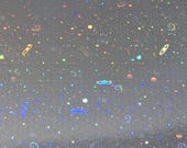 Cosmos Foil Holographic Paper: Galaxy Planets Cardstock (10x13