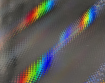 Rainbow Dot Matrix Holographic Foil Cardstock: Scrapbooking, Cards (10" x 13")