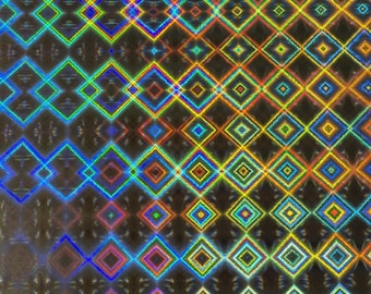 Prismatic Diamonds Holographic Paper: 10x13" Craft Cardstock