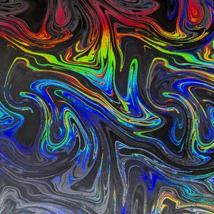 Halo Foil Holographic Oil Slick Paper: 10x13" Craft Cardstock