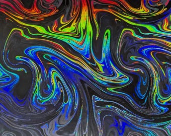 Halo Foil Holographic Oil Slick Paper: 10x13" Craft Cardstock