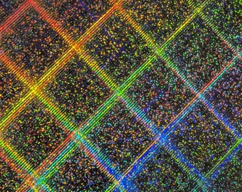 Prismatic Grid Foil Holographic Paper: 10x13" Craft Cardstock