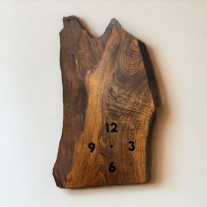 Handmade Walnut Wood Wall Clock: Modern Home Decor