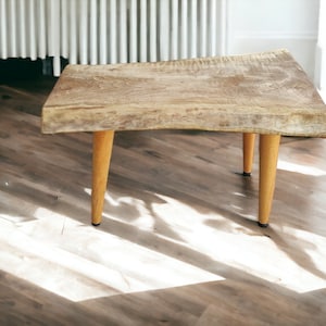 Mesa de centro rústica de madeira feita à mão - Nogueira exclusiva (WG-1091)