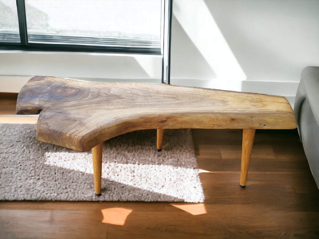 Rustic Handmade Wood Coffee Table Unique Walnut WG1092 Etsy UK